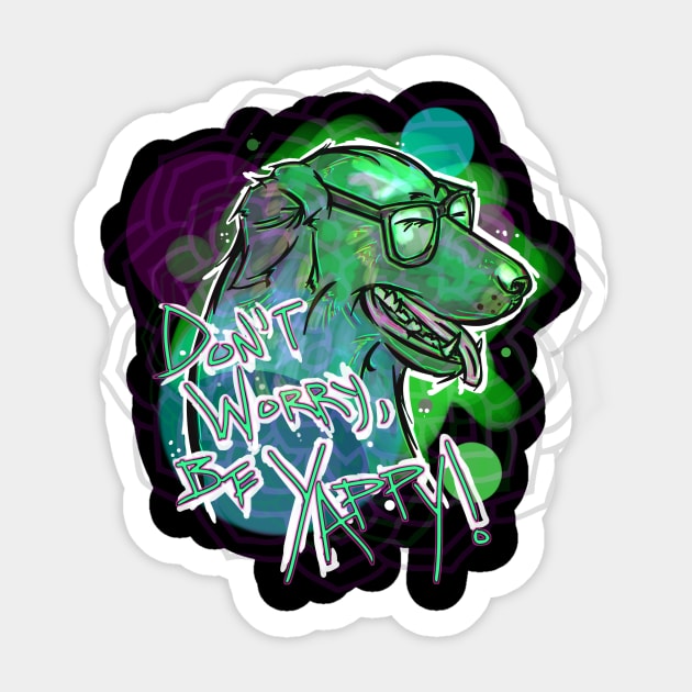 Be Yappy Sticker by Beanzomatic